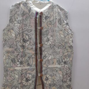 Cotton Jacket with kantha design